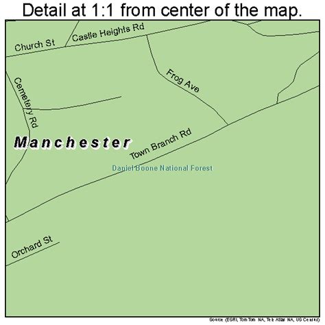 Manchester Kentucky Street Map 2149656