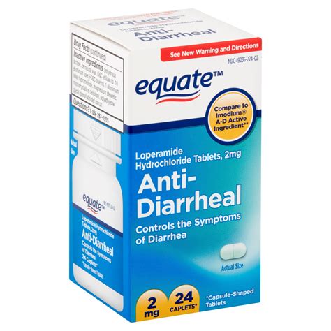 Equate Anti-Diarrheal Caplets, 2 mg, 24 count - Walmart.com