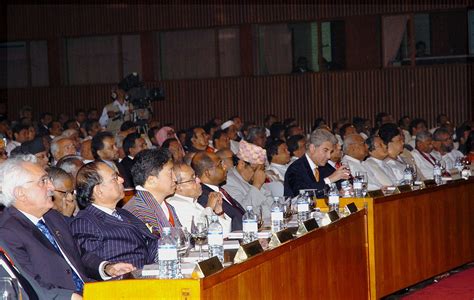 File:Pranab Mukherjee and other dignitaries are at the inaugural secession of 15th SAARC Summit ...