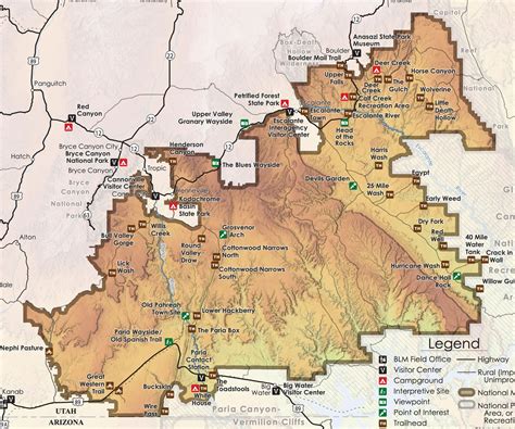 Download a PDF map of Grand Staircase-Escalante National Monument ...