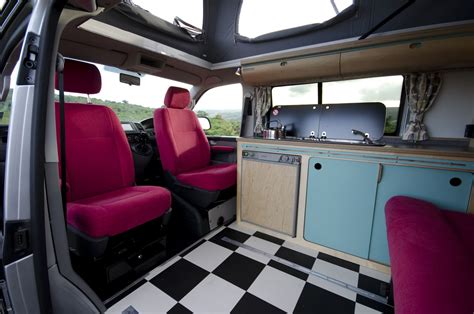 VW T5 Campervan Conversion Interior spinning front seats www.cambee.co.uk | Vw camper, Campervan ...