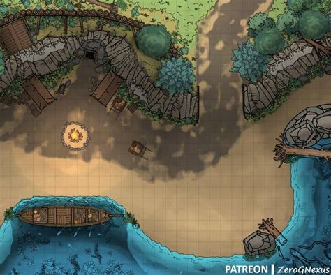 Random Encounter: Beach 2 - battlemaps | Dnd world map, Dungeon maps, Fantasy map
