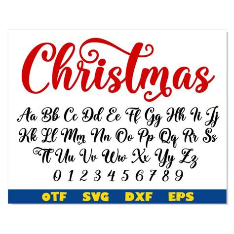 the christmas font and numbers are in red, white, and blue with black ...