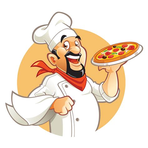 Cartoon pizza chef 638290 Vector Art at Vecteezy