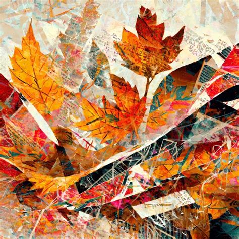 Mixed Media Autumn Leaves Art Free Stock Photo - Public Domain Pictures