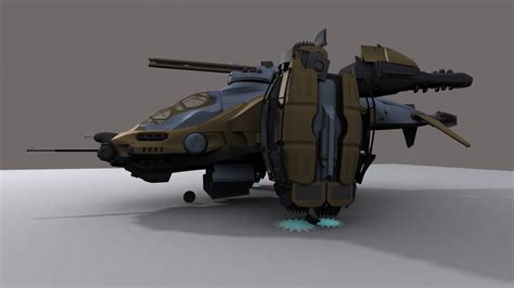 Space Gunship WIP. — polycount