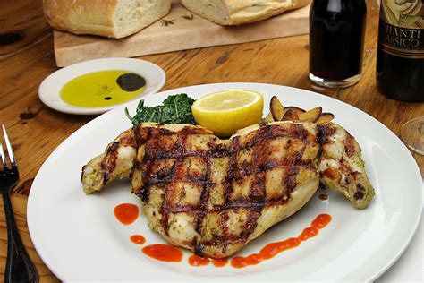 Petto di Pollo al Peperoncino: Grilled free-range chicken breast marinated with sage, rosemary ...