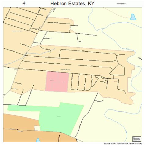 Hebron Estates Kentucky Street Map 2135545