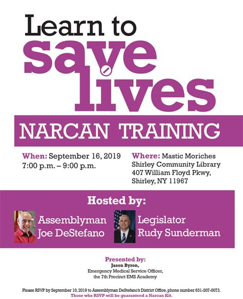 Learn to Save Lives - Narcan Training - Chamber of Commerce of the Mastics & Shirley Chamber of ...