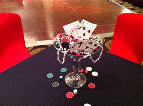 Martini glass centerpiece for casino theme party Casino Party Supplies, Casino Party Games ...