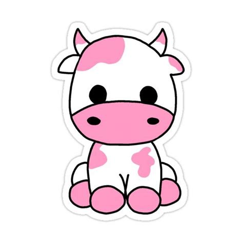 "pink cow" Sticker for Sale by miad829 | Cute doodles, Preppy stickers, Cartoon stickers