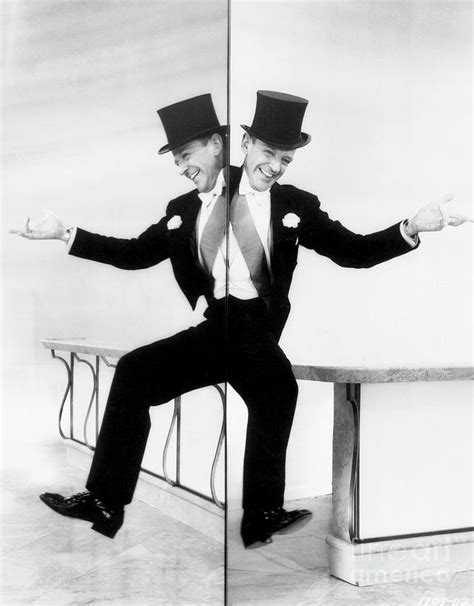 Fred Astaire Dancing Along Mirror by Bettmann