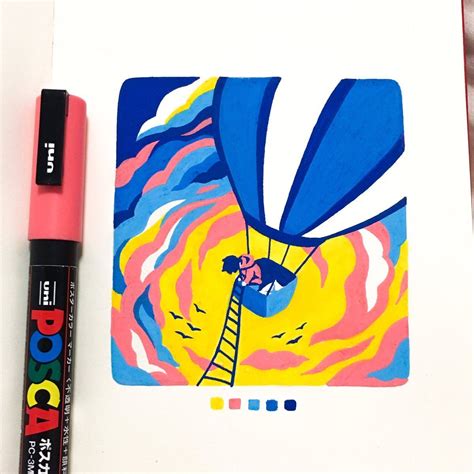 Art & Collectibles Marker Drawing & Illustration Seviper Flowers Posca ...