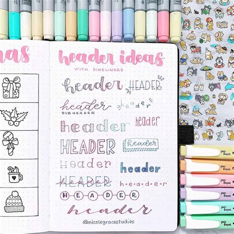 90+ Simple And Creative Bullet Journal Header And Title Ideas | Masha Plans