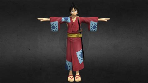 Monkey D Luffy - Wano Kimono - One Piece - Download Free 3D model by Ok ...