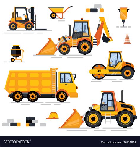 Engineering vehicle building equipment Royalty Free Vector