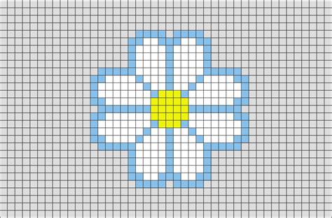 Daisy Pixel Art | Easy pixel art, Cross stitch art, Pixel art pattern