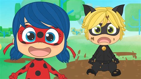 Five Little Babies with Miraculous Ladybug 🐞 Ladybug, Cat Noir, Antibug, Plagg and Tikki Acordes ...