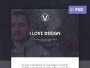 Personal website PSD template - Freebiesbug