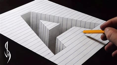 Drawing A Hole In Line Paper 3d Drawing Tutorial Very - vrogue.co