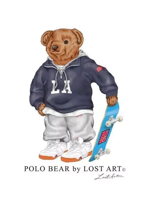 fashion polo bear | Bear illustration, Bear logo, Ralph lauren logo