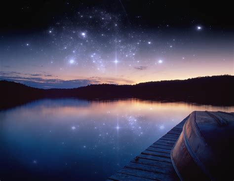 Lake With Stars Free Stock Photo - Public Domain Pictures