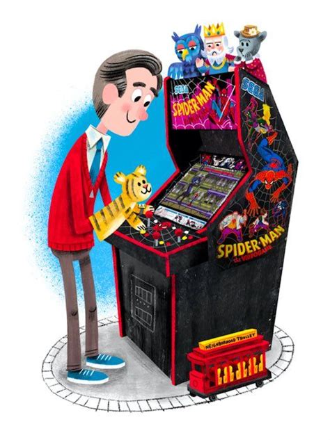 Mister Rogers playing a Spidey Arcade by Luke Flowers | Arcade ...