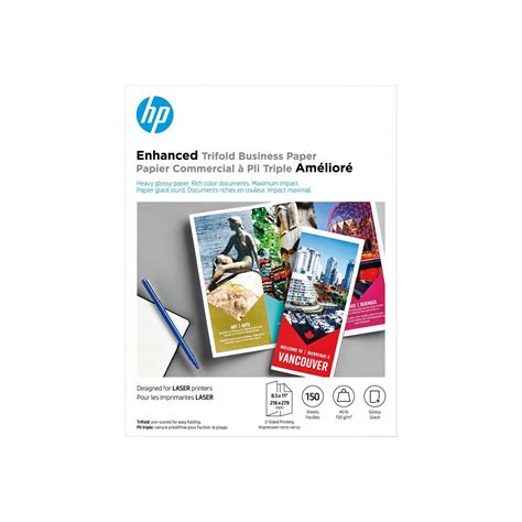 HP - tri-fold brochure paper - glossy - 150 sheet(s) - Letter - 150 g ...