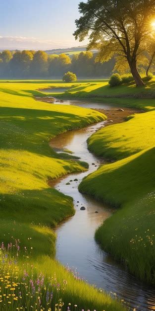 Premium AI Image | Meadow landscape