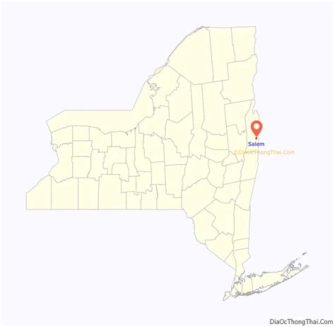 Map of Salem CDP, New York - Thong Thai Real