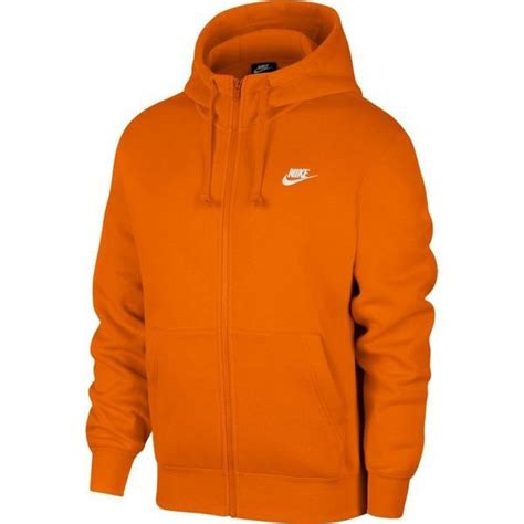 Nike Hoodie NSW Club - Magma Orange/White | www.unisportstore.com