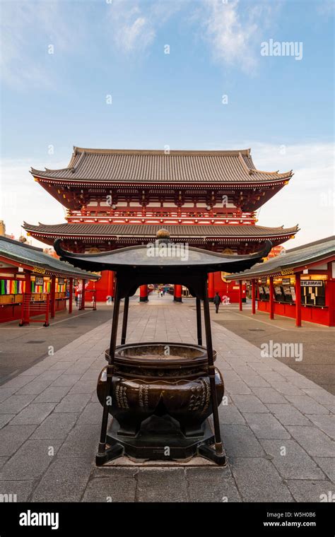 Sensoji Temple in Cherry blossom season, Tokyo, Japan, Asia Stock Photo ...