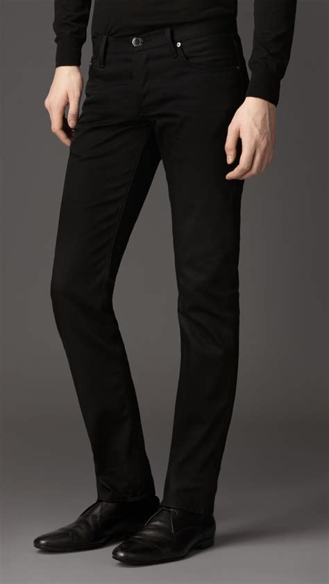 Lyst - Burberry Steadman Black Slim Fit Jeans in Black for Men