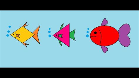 How to draw Fish using Shapes in MS Paint Computer|Computer Drawing ...