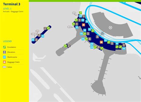 Terminal 3 Toronto Pearson Airport YYZ Gate Map