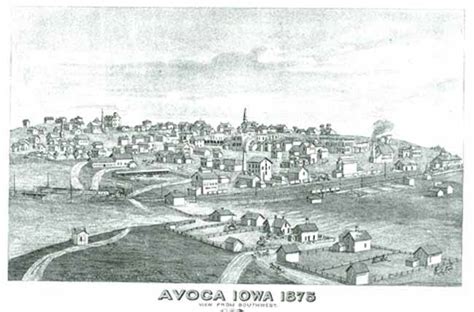 IAGenWeb - Pottawattamie Co, Iowa - Map: 1875 Map of Avoca