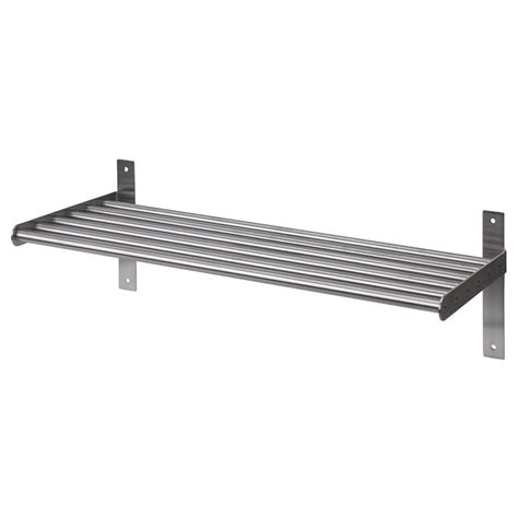 GRUNDTAL stainless steel, Wall shelf, 60 cm - IKEA