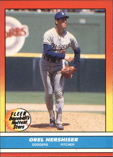 1988 Fleer Hottest Stars #19 Orel Hershiser - NM-MT