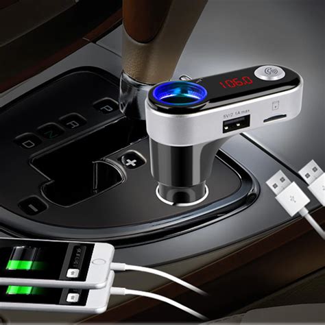 Bluetooth Wireless FM Transmitter Car Kit MP3 Player FM Modulator Car Cigarette Lighter With Mic ...