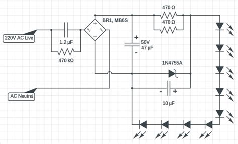 220v led circuit ac mains powered led driver – Artofit