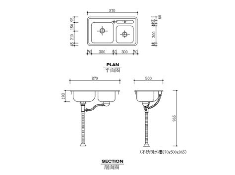 Kitchen Sink Details In AutoCAD File - Cadbull