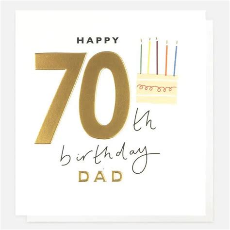 Happy 70th Birthday Dad Card | Paper Tiger