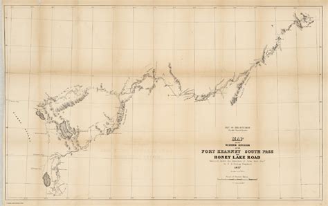 Map of the Western Division of the Fort Kearney South Pass and Honey Lake Road. Surveyed under ...