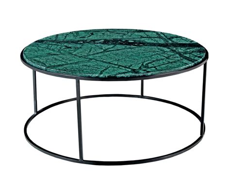 Vita Round Green Marble Coffee Table and Side Table Set with Black Legs | Marble coffee table ...