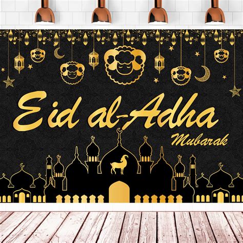 Buy Eid al Adha Decorations Banner, Large 7X5ft Eid al Adha Backdrop, Eid ul Adha Decorations ...