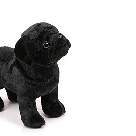 BONI 12.5 Inch Black Pug Stuffed Animal, Pug Plush Dog Stuffed Animals ...