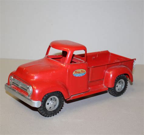 Bargain John's Antiques | Tonka Toy Red Metal step side Truck - 1950's - Bargain John's Antiques