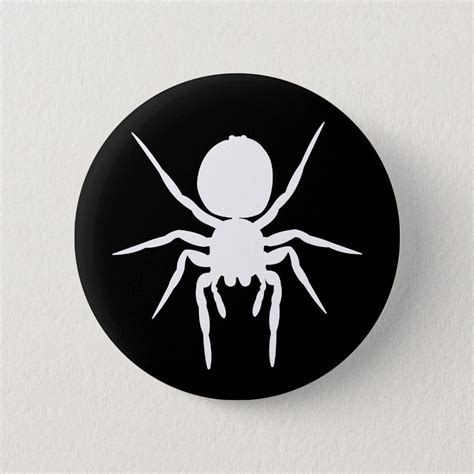 Jumping Spider Silhouette Crest Button | Zazzle | Jumping spider, Crest, Spider