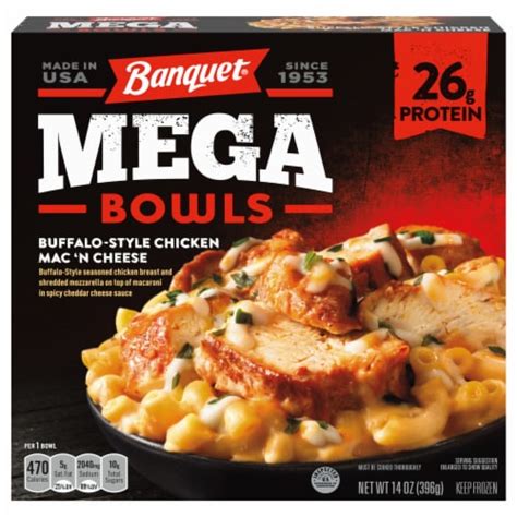 Banquet® Mega Bowls Buffalo-Style Chicken Mac 'n Cheese Frozen Meal, 14 oz - Kroger