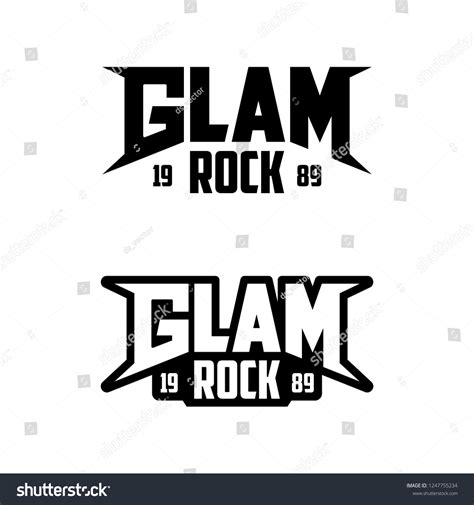 Glam Rock Logo Rock Music Hair Stock Vector (Royalty Free) 1247755234 ...